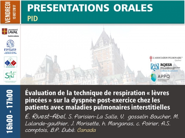 Évaluation de la technique de respiration « lèvres pincées » sur la dyspnée post-exercice chez les patients avec maladies pulmonaires interstitielles