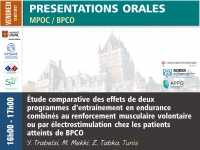 Étude comparative des effets de deux programmes d’entrainement en endurance combinés au renforcement musculaire volontaire ou par électrostimulation chez les patients atteints de BPCO